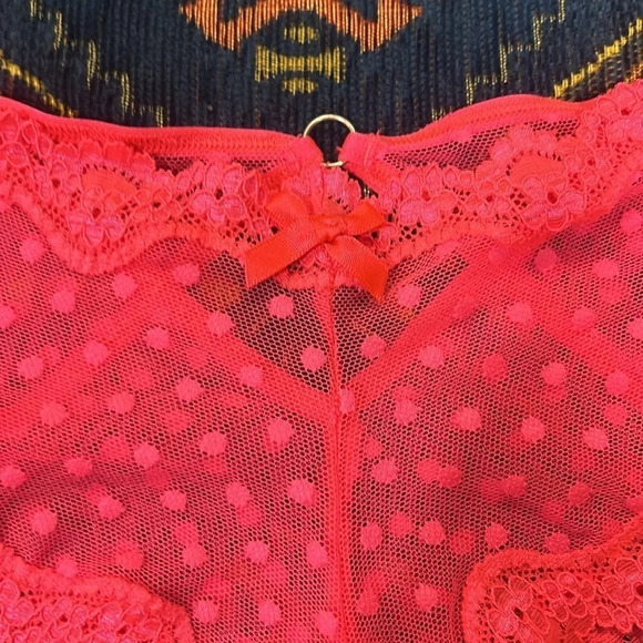 Victoria’s Secret Women’s Peekaboo Back Lace Polka Dot Hipster Panty Medium NWOT - Picture 2 of 5